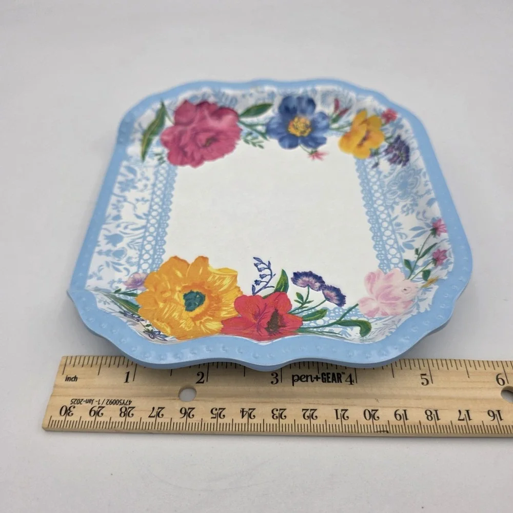 The Pioneer Woman Melamine Spoon Rest In Brilliant Blooms Floral Blue